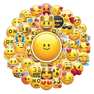 52Pcs Funny Emoji Stickers Pack, Waterproof Cute Chat Vinyl Decals for Laptop Water Bottle Journal Scrapbook, Fun Gifts for Teens & Social Media Fans