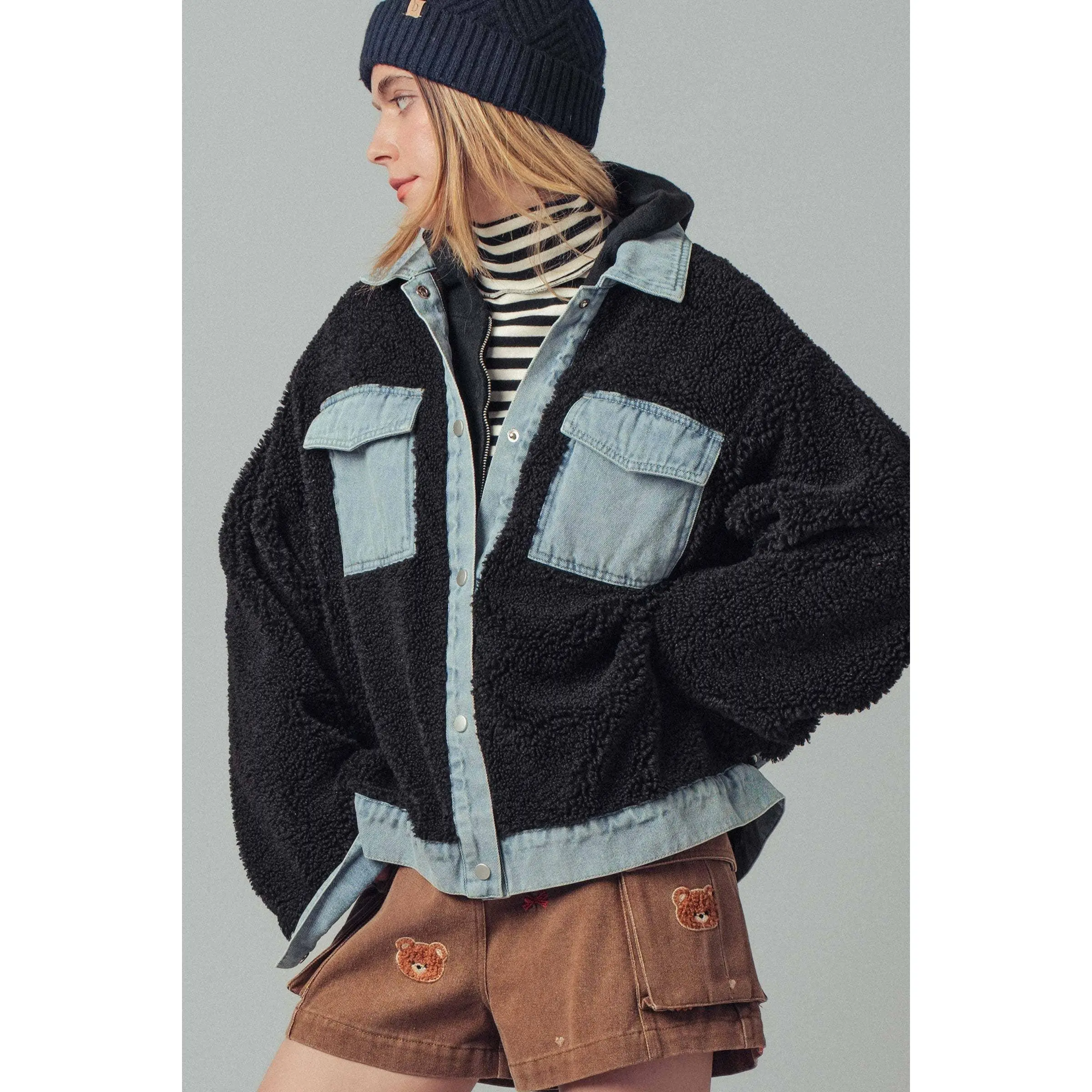 Onyx - Sherpa Denim Hybrid Jacket