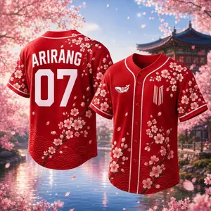 Personalized BT Baseball Jersey, Bangtan 2026 World Tour Shirt, Hanbok Style Kpop Concert Outfit, Custom Army Fan Merch Shirt