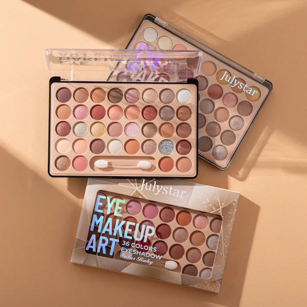 36 Color Eyeshadow Palette Matte & Shimmer Natural Shades, Long-Lasting High Pigment, Seamless Blend, Neutral Colors, Daily Use Smokey Eye Makeup, Highly Pigmented Palette Shimmering Eyeshadow Palette, Beauty Eyeshadows Cosmetics Products