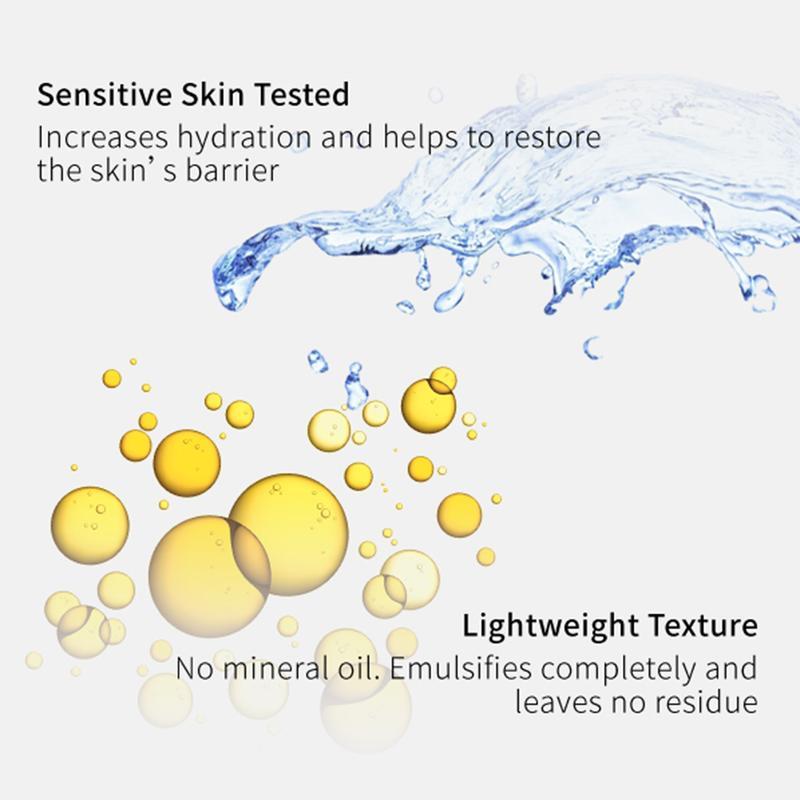 Roll&Roll Natural Cleansing Oil – Waterproof Makeup Remover Oil, Nourishing and Gentle for Sensitive Skin and All Skin Types Floral Acne