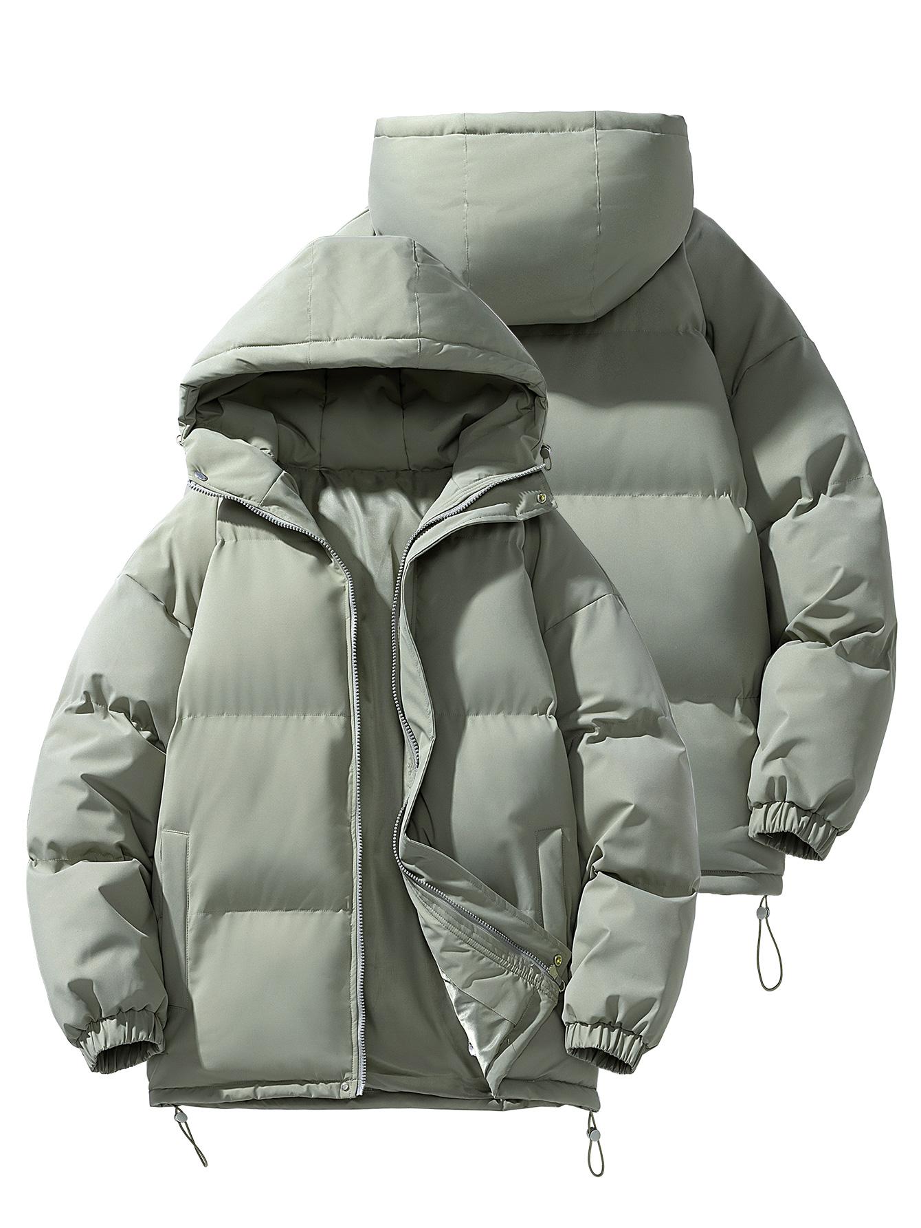 CCCMAI Men's winter warm cotton jacket Thick Winter Jacket, Autumn/Winter Outerwear,  Black Casual Outdoor Jacket, Suitable for Work, Travel, and Daily Use