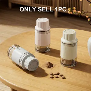 Adjustable Precision Pill Grinder with Ceramic Core, Grind Pills to Fine Powder, Dual-Setting Fine/Coarse Grinding, Safe & Hygienic Medicine Pulverizer with Storage and Cleaning Brush，for Home & Travel Medication
