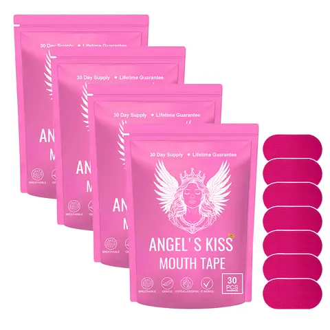 Pink Edition Sports Mouth Tape - Skin-Gentle, Flexible-Fit Sleep Tape for Mouth Breathing, 1 Month Supply Snoring Solution