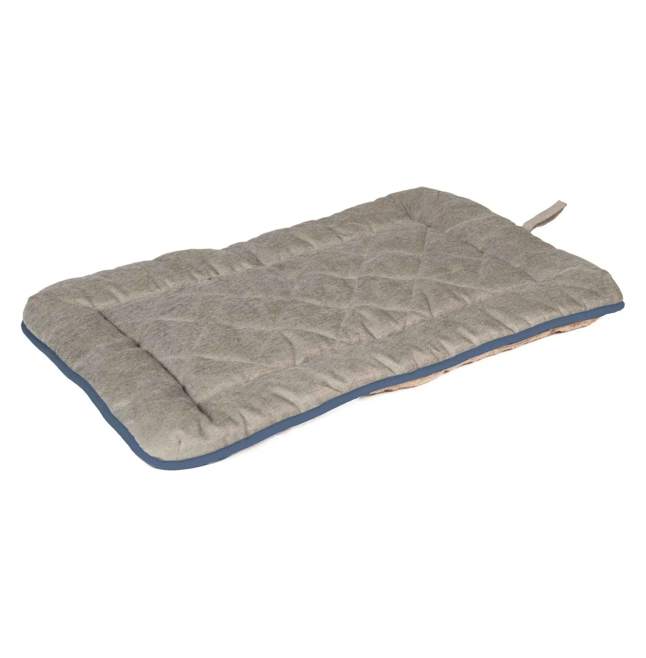Chenille Dog Bed Extra Large 30x30x1" - Soft Pet Sleeper Cushion for Crates & Homes - Blue/Grey Plush Comfort - Water Resistant & Durable