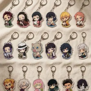 18 Ops Demon Slayer Acrylic Keychain, Chibi Anime Bag Charm