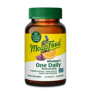 MegaFood Women’s One Daily Multivitamin-22 Nutrients Plus Real Food in One Convenient Tablet. Support Immune Function, Bone Health and Energy Metabolism. 60 Servings