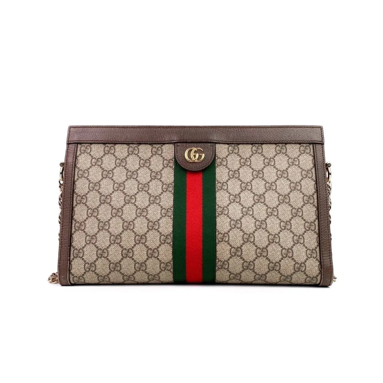 Pre-owned GUCCI Coated Canvas Shoulder Bags CLEARANCE Ophidia Medium GG Supreme Canvas Shoulder Bag
