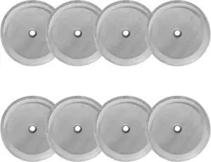 8 Pieces French Press Filter Replacement, 4 Inch Reusable Stainless Steel Mesh Screen for Universal Coffee Makers.