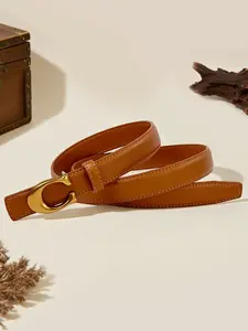 Women's C-Type Buckle Belt, Classic, Adjustable Waistband for Jeans and Formal Pants, Essential Wardrobe Item