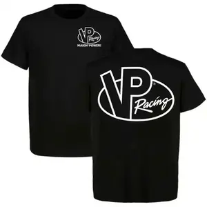 Men's VP Racing MAKIN POWER Graphic T-Shirt Bold Motorsport Racing Logo Tee Black Casual Short Sleeve Top for Car Enthusiasts Retro Race Car Aesthetic Comfortable Daily Streetwear
