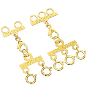 Necklace Connectors for Multiple Necklace Layering Clasps,Multi Strand Clasps Gold and Silver Layered Look for Layering Without Getting Tangled