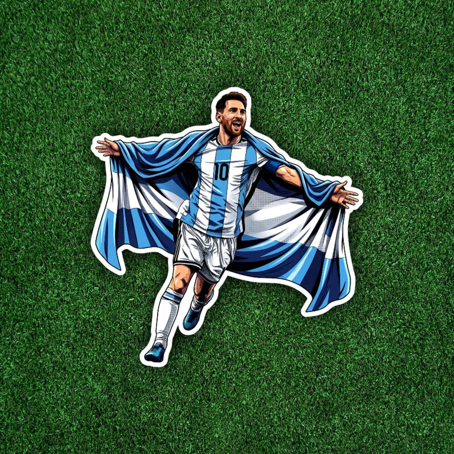 M10 Celebration Sticker, Soccer Fan Sticker NNA 2