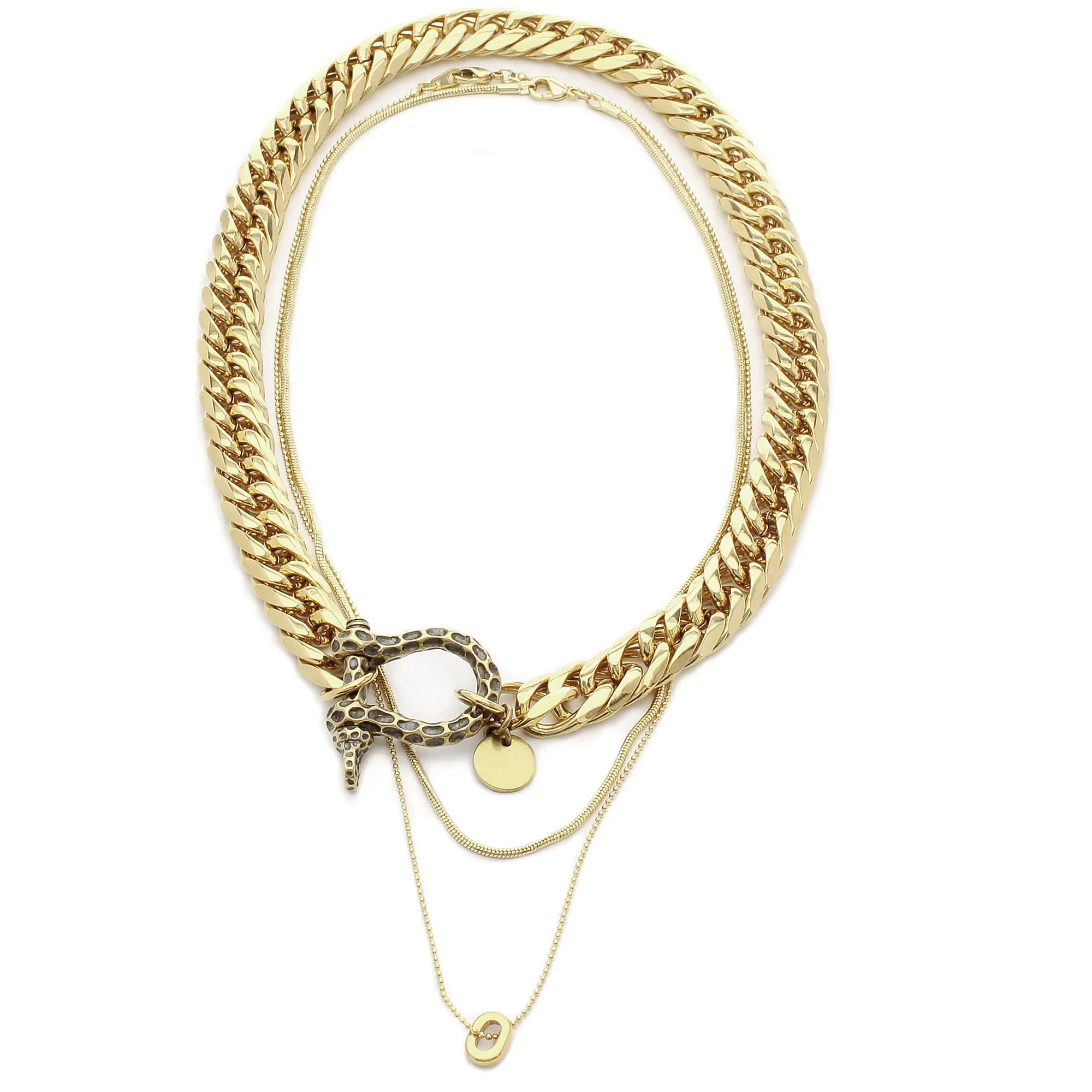 LE GIRAFFE HERRADURA LAYERED NECKLACE SET
