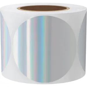 2" Round Holographic  Thermal Labels Rainbow Direct Thermal Stickers for Shipping, Barcodes, Address, Compatible with Rollo Label Printer &  Desktop Printers (2" Round)