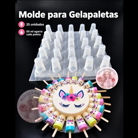 Molde de plástico para Gelapaletas de 25 unidades