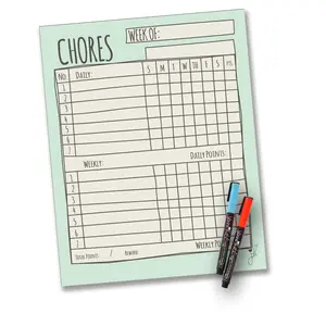 Magnetic Chore Chart for Kids with Markers- Sketch Mint