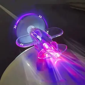 Wind Power Led Lights Propeller Airplane Motorcycle Bicycle Handlebar Car Decoration, Car Ornaments,Mini Bike Accessories and Decorations Vehicle car decorations