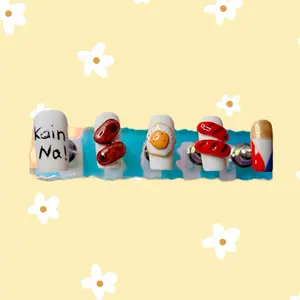 Almusal | Filipino Breakfast Press-On Nails  | Cute Food Nails | Kawaii Brunch Set | Handmade Statement Nails