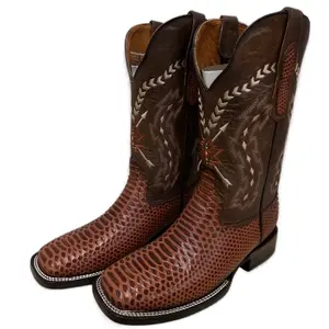 Python (Print) Square Toe Men Boots
