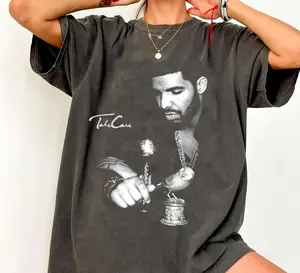 Drakeee T-Shirt, Rap Merch Graphic Tee, Takecare, Hip Hop Graphic Print, Unisex Crewneck Menswear and Womenswear 9US
