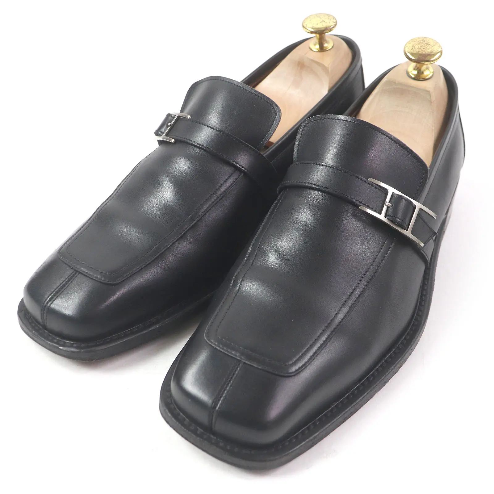 Pre-owned HERMÈS Others Small Leather Goods Hermes H logo leather loafers