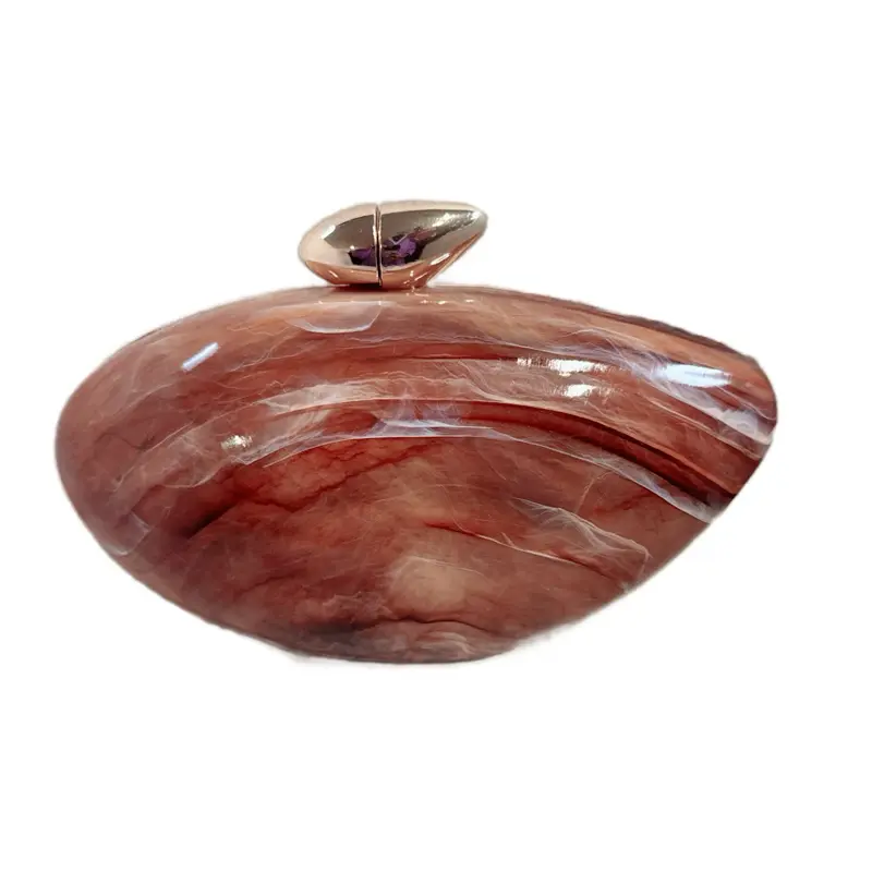 Eve’s Apparel & Accessories Brown Marble Effect Clutch – Women’s Evening & Special Occasion Bag