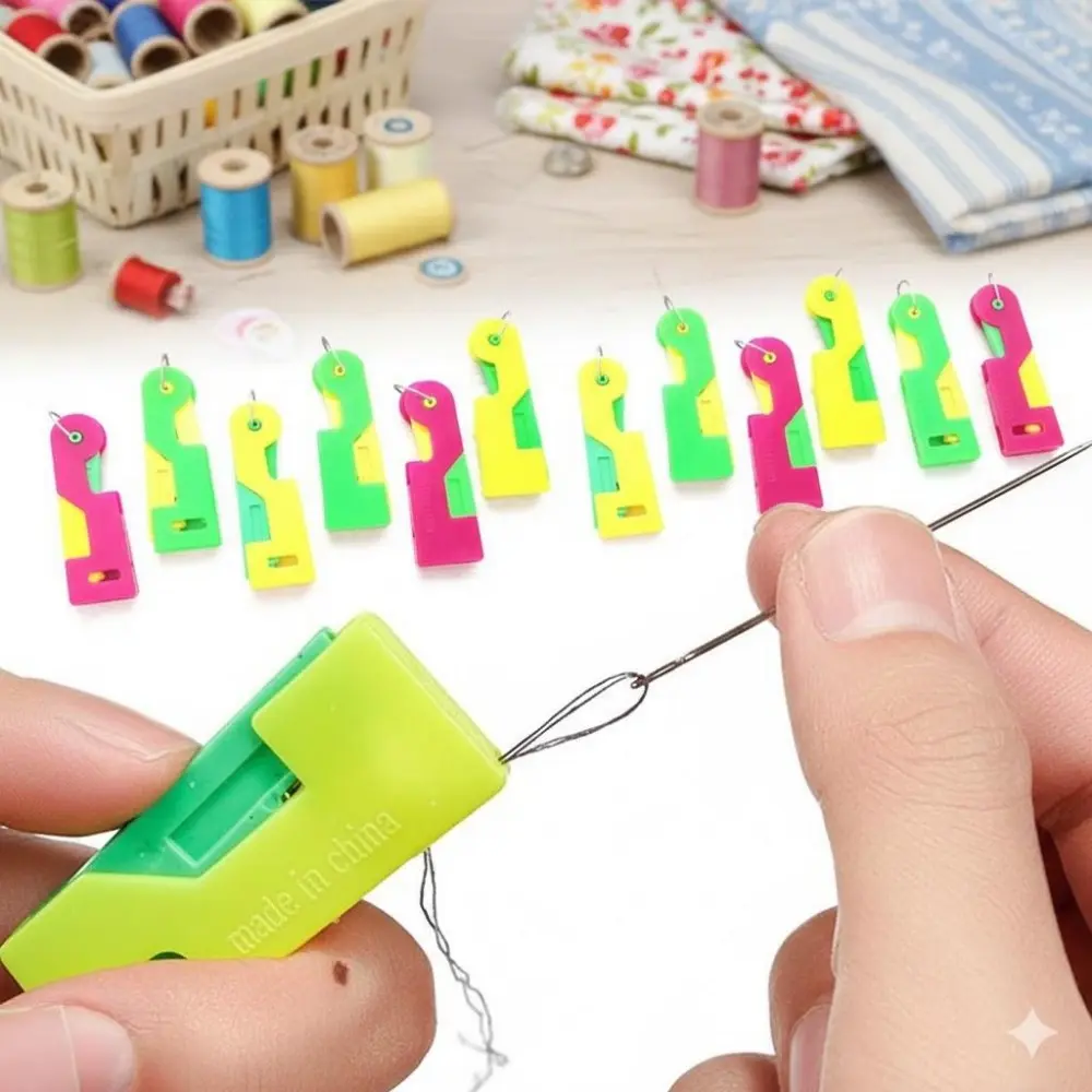 Automatic Threader for Sewing Machine, Quick & Effortless Needle Threading Tool, Anti-Slip Design with Wide Compatibility, Reusable Sewing Aid for Home DIY and Crafting, Sewing Tools