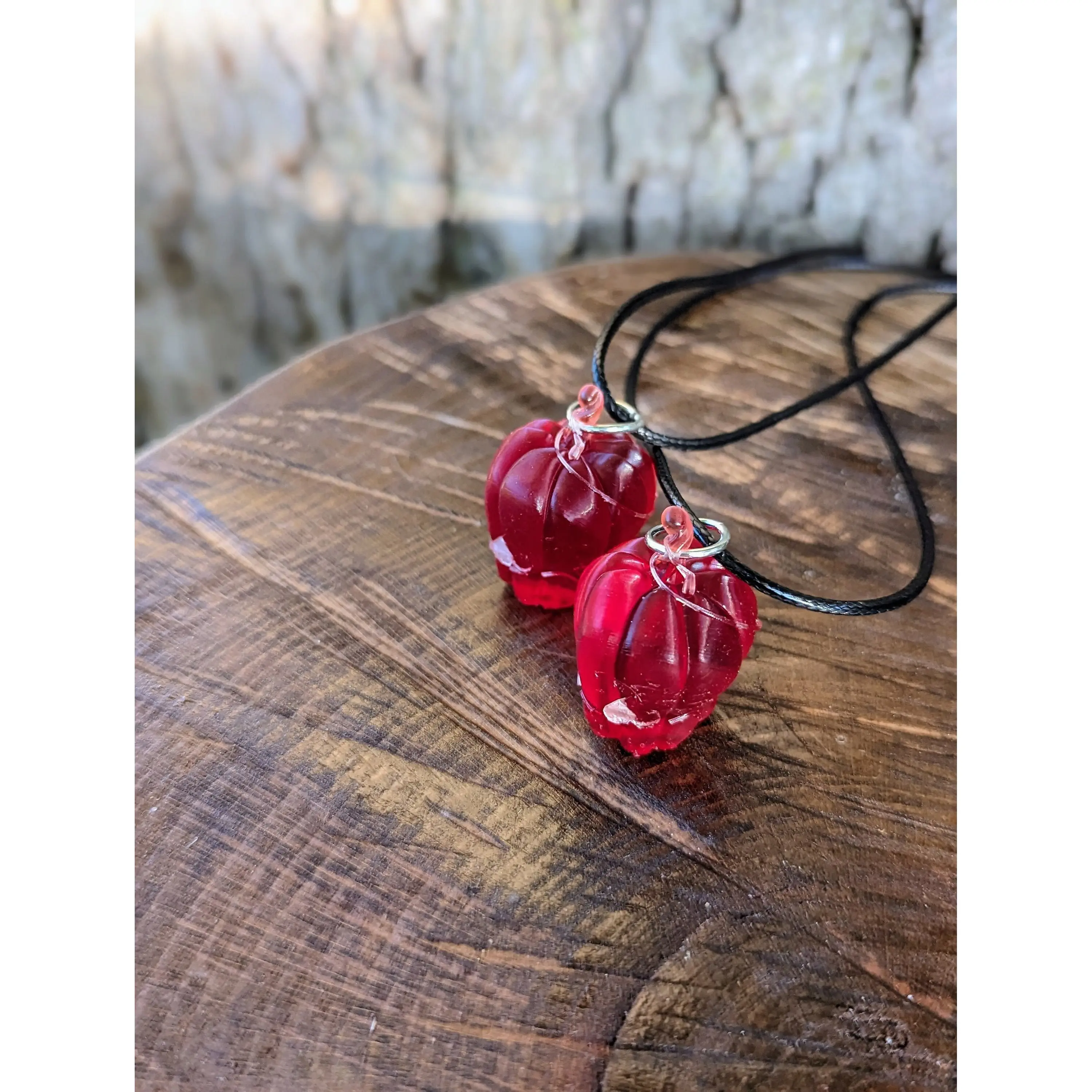 Red Pumpkin Necklace Fall Jewelry Jack O Lantern Fall Accessories Halloween Earrings Teacher Gift Pumpkin Pendant Necklace Autumn Gift Woman