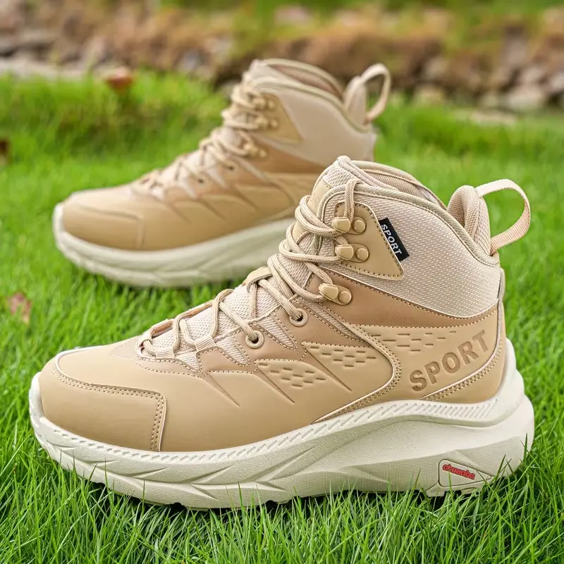 Waterproof Hiking Boots for Men Outdoor Comfort Trail Shoes with Breathable Padded Ankle Support