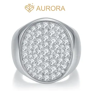 【#129 Eclipse】Moissanite rings with 925 Sterling Silver Male ring man ring couple ring Synthetic Moissanite