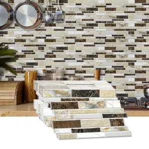 Marble Pattern Wall Sticker, Self-Adhesive Peel-And-Stick, Waterproof and Oil-Proof, for Kitchen, Bathroom, Home Office, Dormitory