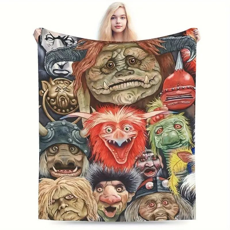 Labyrinth Movie Jareth Print Soft Cotton Cozy Warm Blanket - All-Seasons, Machine Washable Collectibles, Ideal Blanket Gifts for Fans’ Couch Use