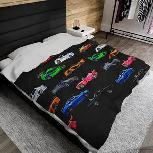 The Fast and furious movie cars Fleece Plush Blanket