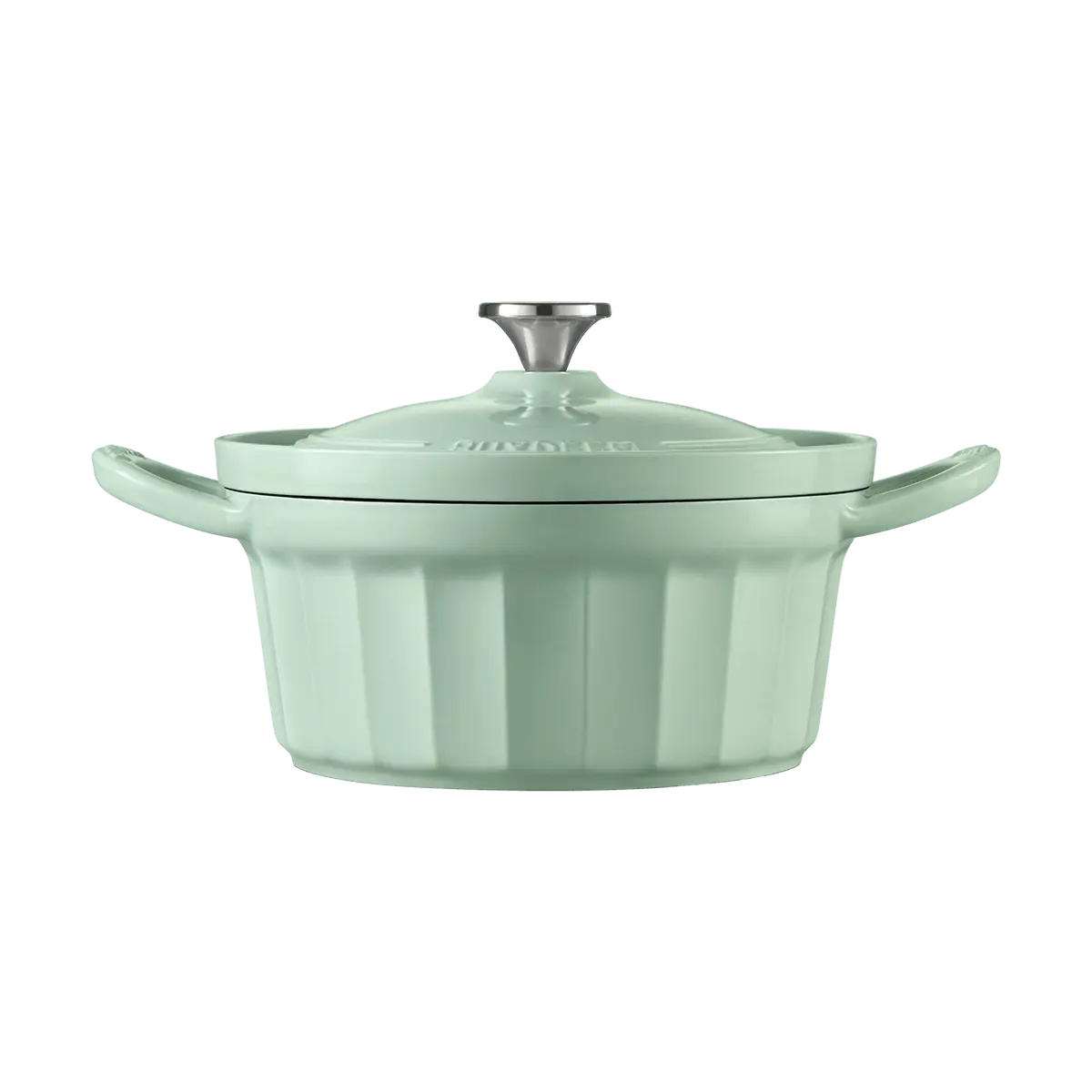 BUYDEEM 24cm Cast Iron Dutch Oven, Enameled Heavy-Duty Pot for Stewing, Braising, Roasting, Baking, Stovetop & Oven Safe, Deep Fir Green
