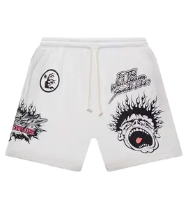 HELLSTAR RECORDS GLITTER SHORTS WHITE