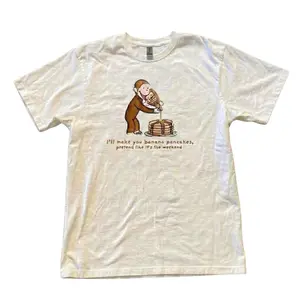 Vintage Curious George Banana Pancakes Tee Menswear Top