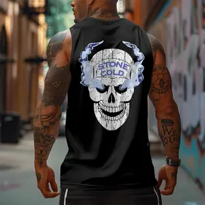 WWE 90s Graphic Sleeveless Tank Tops Men Vest Streetwear Outfits Men Vacation Outfits Sleeveless Shirt