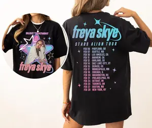 New 2026 Retro Freya Skye Silent Treatment Shirt, Stars Align Tour 2026 Festival Tee, Channel Zombies 4 Nova Bright, Freya Skye Concert Music