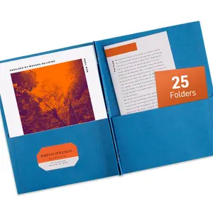 Avery Two Pocket Folders with 3 Prong Fasteners, Holds 70 Sheets, 25 Light Blue Folders (47976)