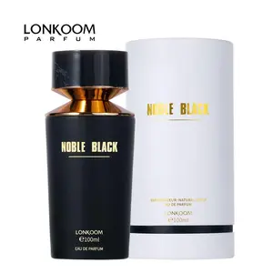 Lonkoom Noble Black Unisex Perfume - Marble Bottle Eau de Parfum - Woody Cedar Grapefruit - Long Lasting 100ML - Gift-Ready Packaging summervibes summervibes