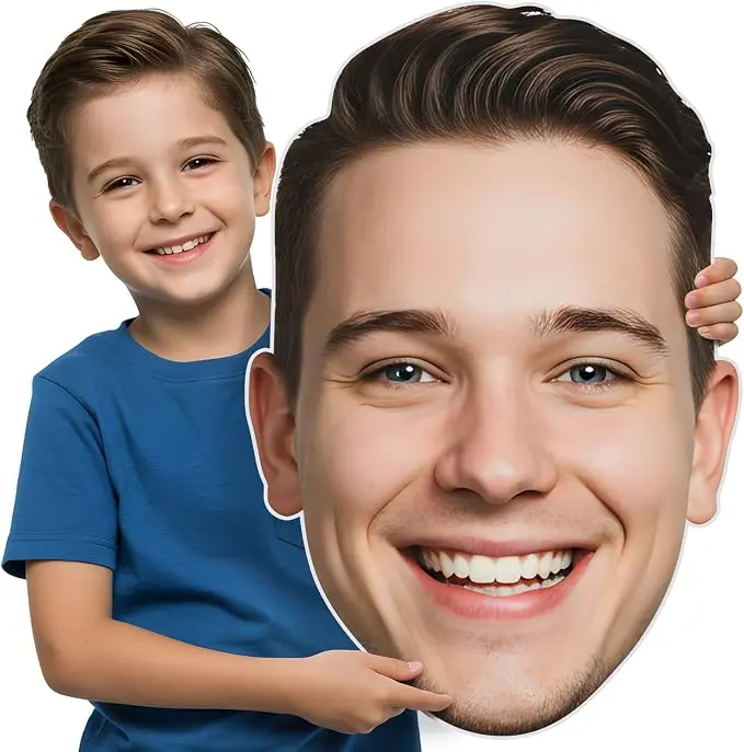 Custom Big Head Cutout 20 to 48 inch Giant Face Sign Customize | Personalized Head for Graduation Birthday Party Decorations, Coroplast Board, 1 Piece Cardboard Cardboard