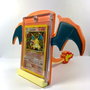 Pokemon Card Stand CHARIZARD W/Tail PSA 3D Printed Trading TCG Holder Display Accessory