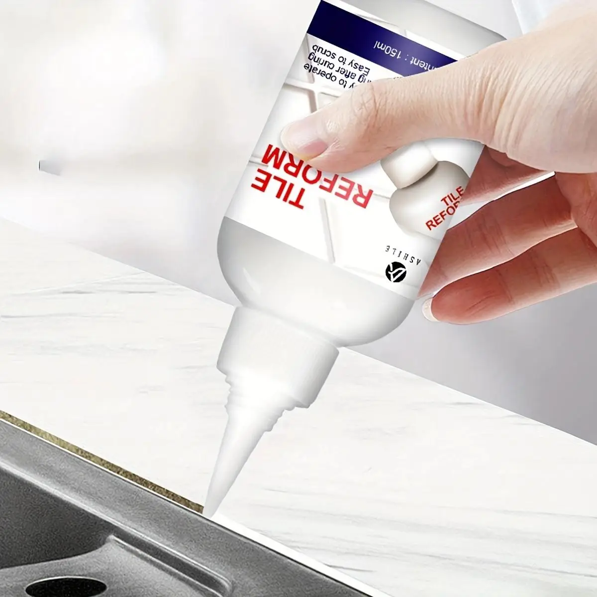 150ml Tile Gap Repair Agent, 1 Count Waterproof & Mildew-proof Caulk, Sealing Tape for Kitchen & Bathroom & Living Room