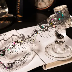 Gothic Theme Craft Tape Roll/bag, Pet Material, Dark Pact Series Decorative Stickers for Journaling, Water Bottle, Multi-Scene Use