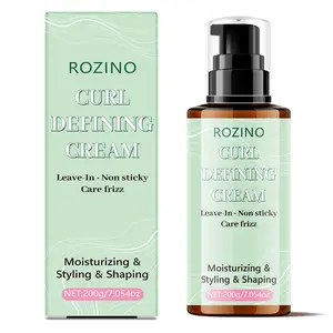 【Ten pack at a better price】ROZINO Curl Defining Cream - Enhances & Defines Curls, Smooth & Manageable Texture, Voluminous & Defined Curls, Moisturizing & Styling, 200g