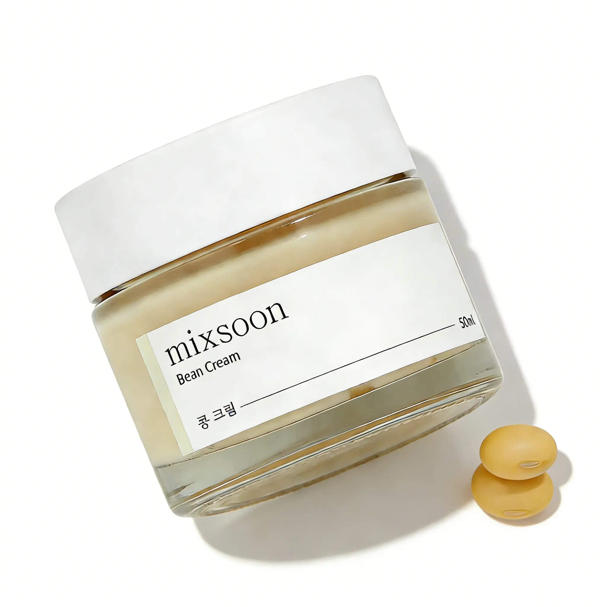 Mixsoon Bean Cream 50ml Korean Glass Skin Pore Sebum Care Non-Sticky Light Texture for All Skin Types Intensive Moisture Balances Oil & Moisture