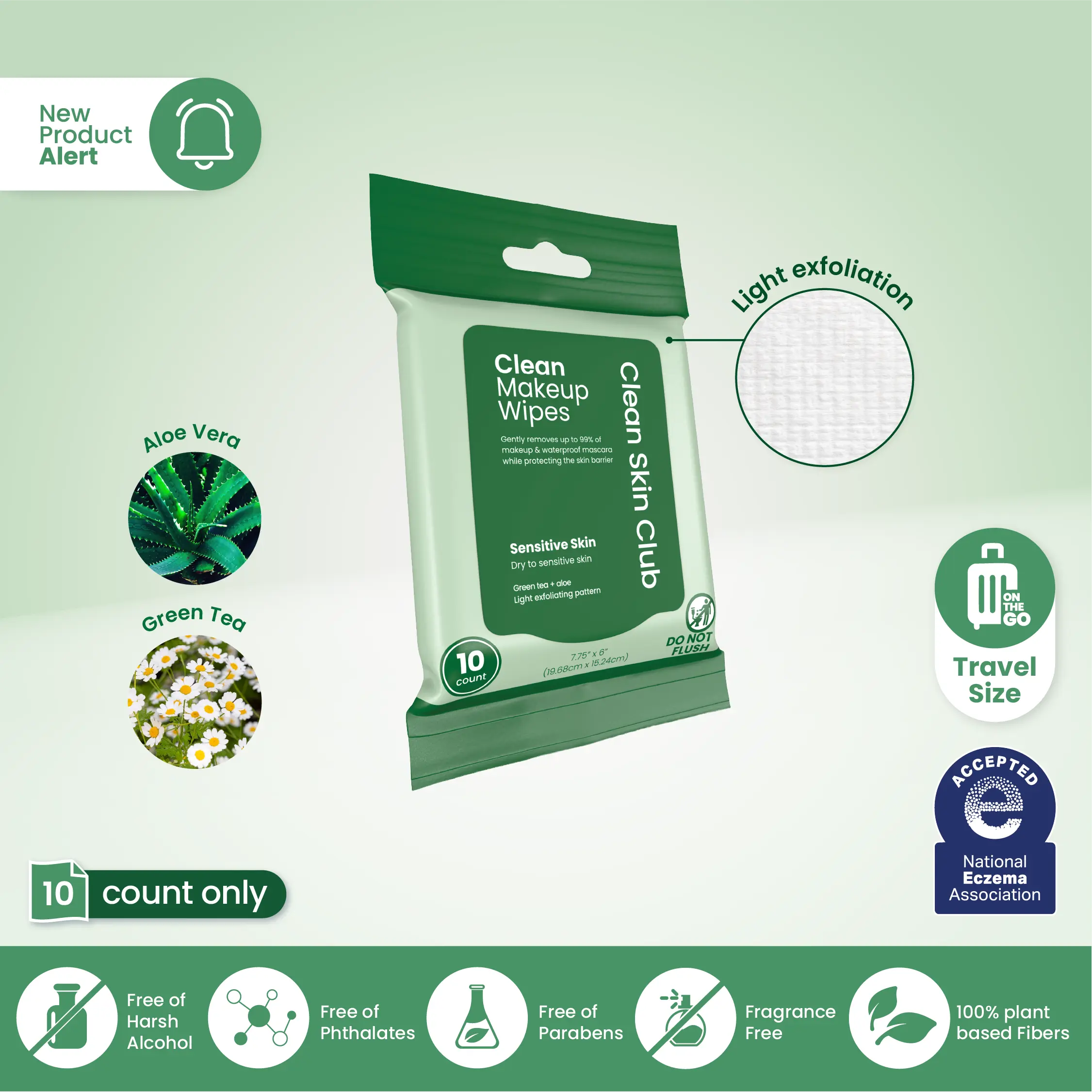Clean Makeup Wipes Sensitive Skin Travel 10ct: Ultra-Gentle, Non-Irritating Removal for Dry to Sensitive Skin Clean Makeup Wipes Sensitive Skin Travel 10ct: Ultra-Gentle, Non-Irritating Removal for Dry to Sensitive Skin