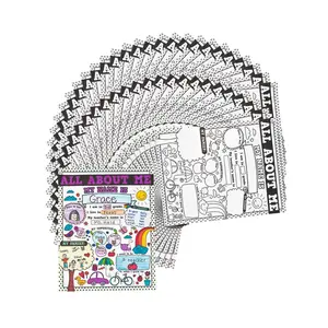 Bulk 150 Pc. Color Your Own All About Me Doodle Posters