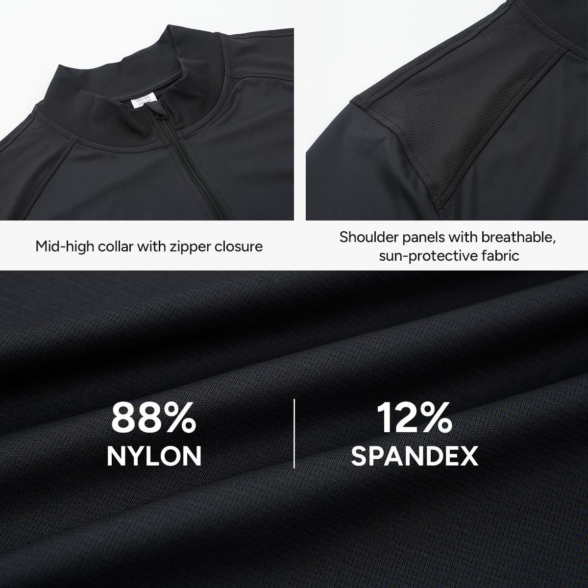 Nebility Men's Compression Long Sleeve Shirt with Reflective Strip Quick Dry Moisture Wicking UV Sun Protection for Fishing Workout Gym Athletic Activities Nebility Men's Compression Long Sleeve Shirt with Reflective Strip Quick Dry Moisture Wicking UV Sun Protection for Fishing Workout Gym Athletic Activities